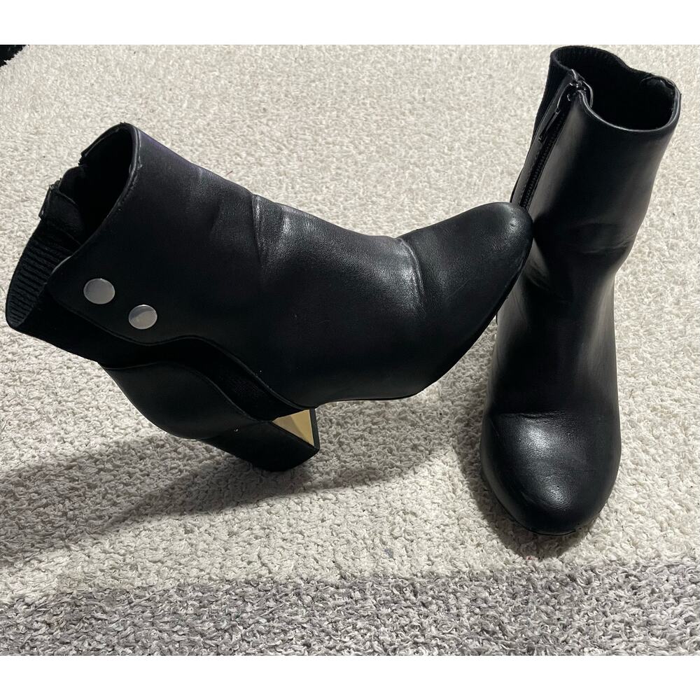 Bella Vita Wilma Ankle Boots Booties Leather Side Zip Women's Size 5;5 M Black